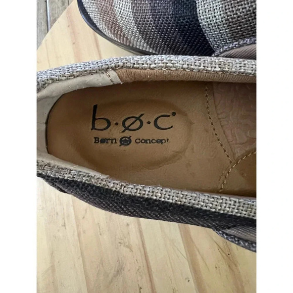 B.O.C Born Concept Women's Brown & Tan Stripes Clogs Shoes Size 8 - Picture 3 of 5